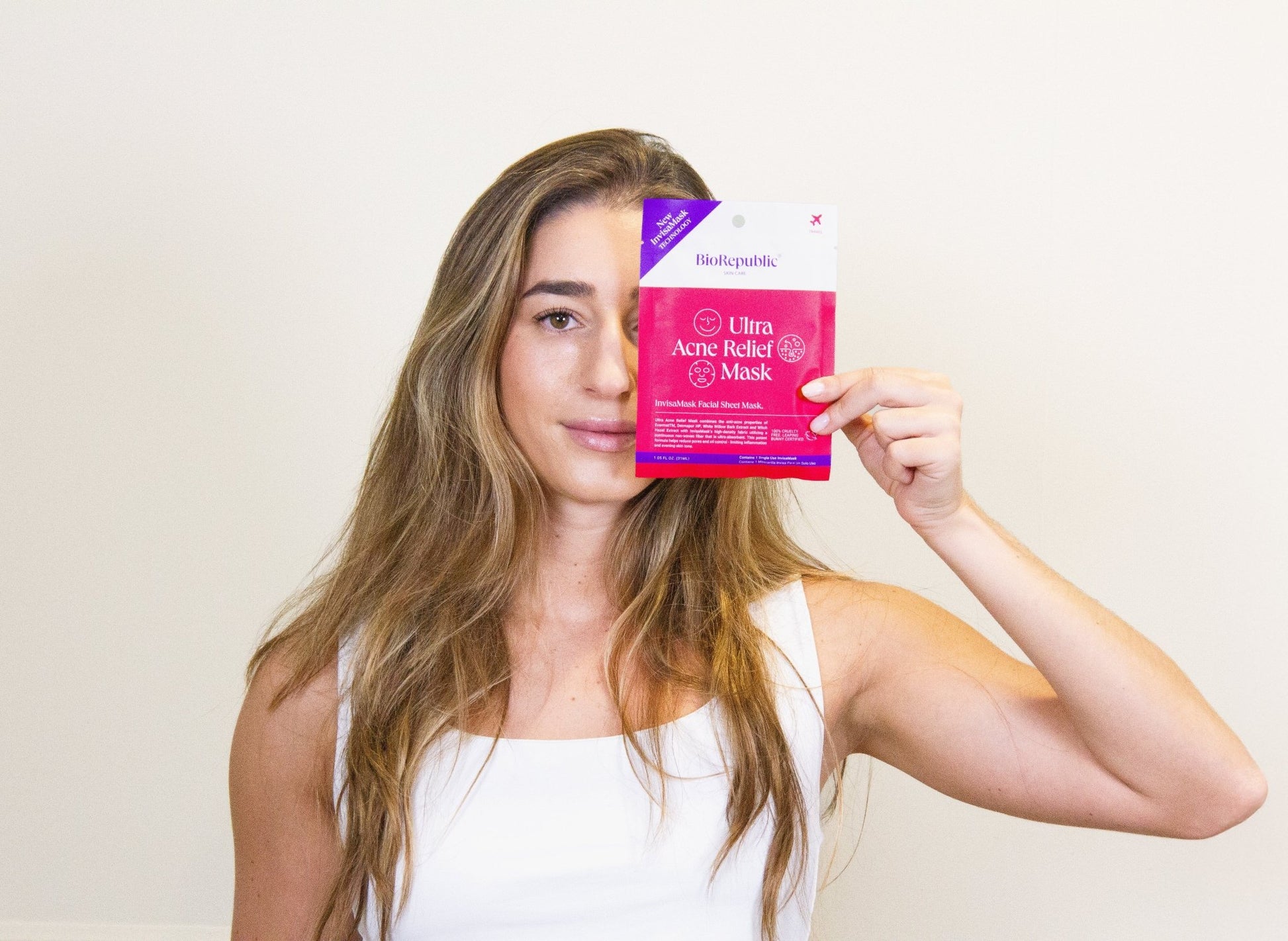 Ultra Acne Relief InvisaMask - BioRepublic SkinCare | Face Mask Sheets | Vegan Skincare