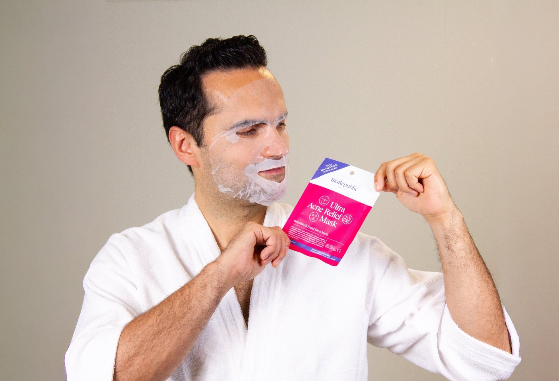 Ultra Acne Relief InvisaMask - BioRepublic SkinCare | Face Mask Sheets | Vegan Skincare