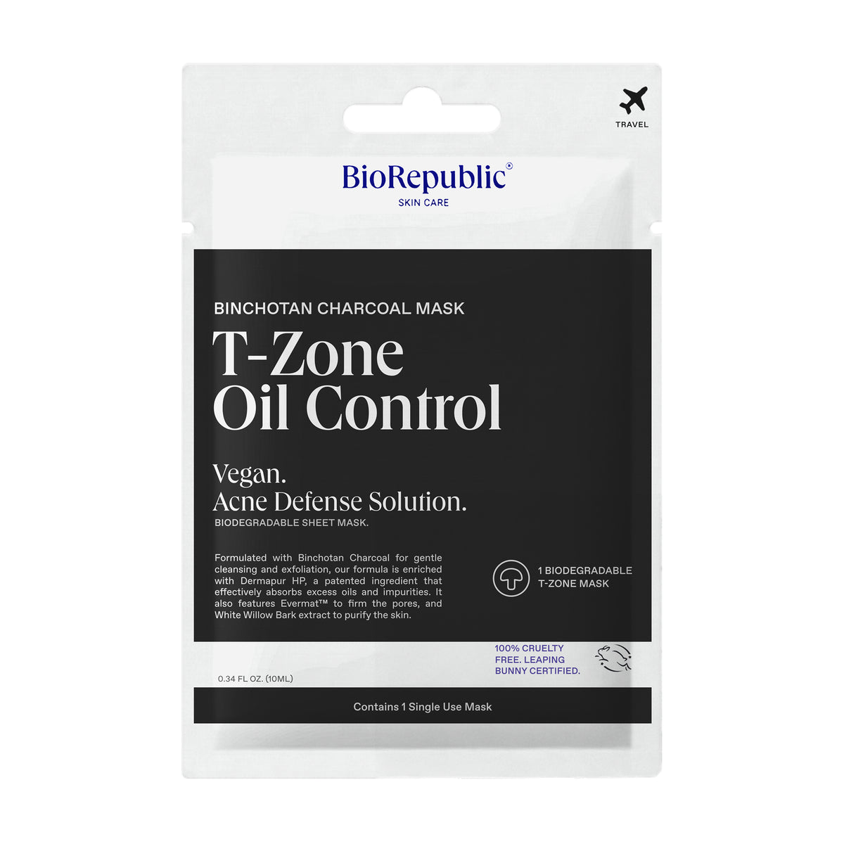 T-Zone Oil Control Binchotan Charcoal Mask
