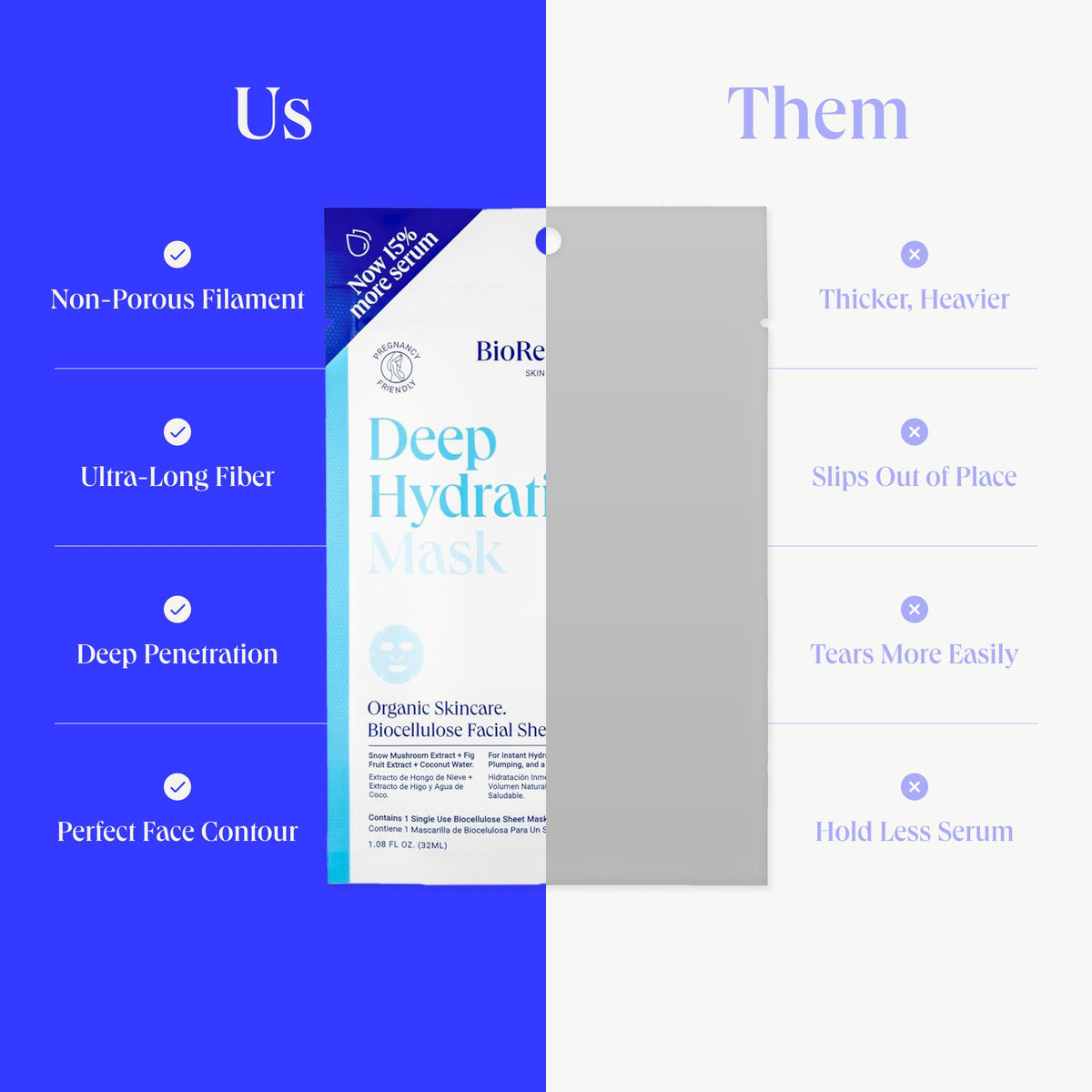 Vegan Deep Hydration Mask Sheet Mask BioRepublic SkinCare | The Best Sheet Masks 