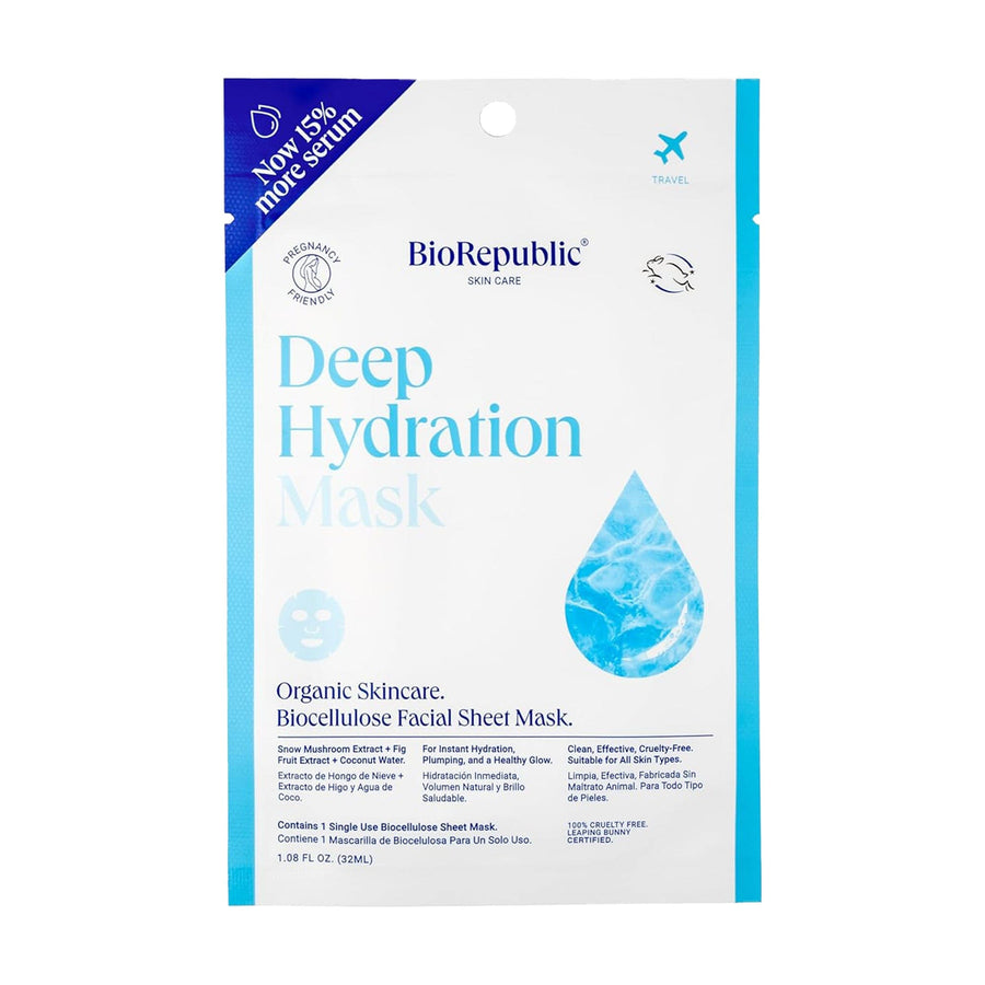 Vegan Deep Hydration Mask Sheet Mask BioRepublic SkinCare | The Best Sheet Masks 