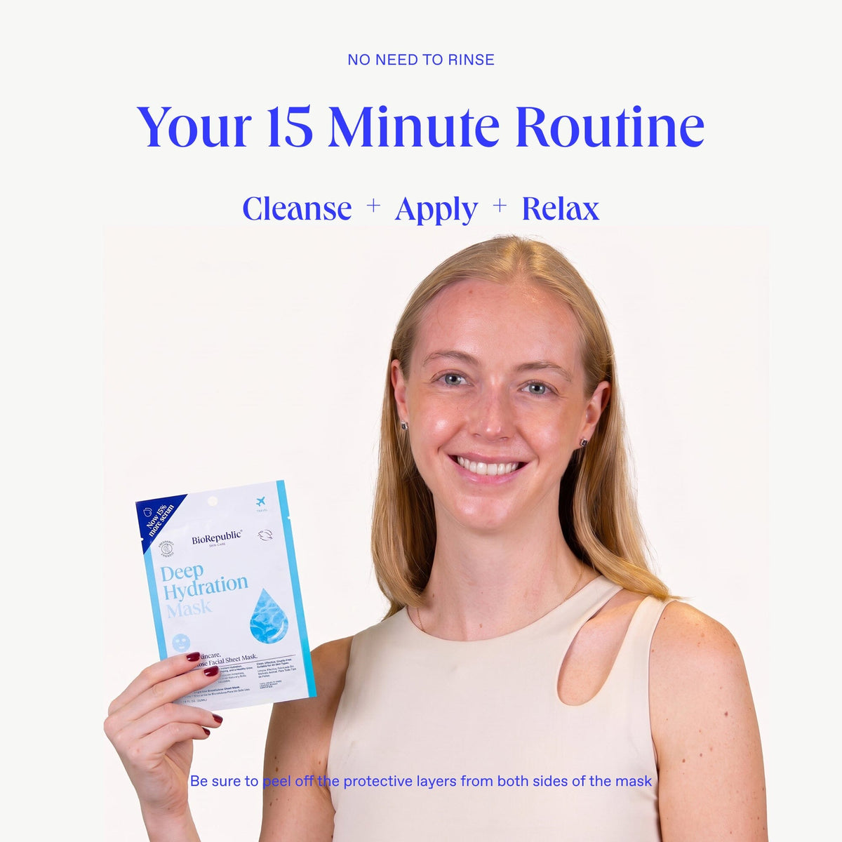 Vegan Deep Hydration Mask Sheet Mask BioRepublic SkinCare | The Best Sheet Masks 
