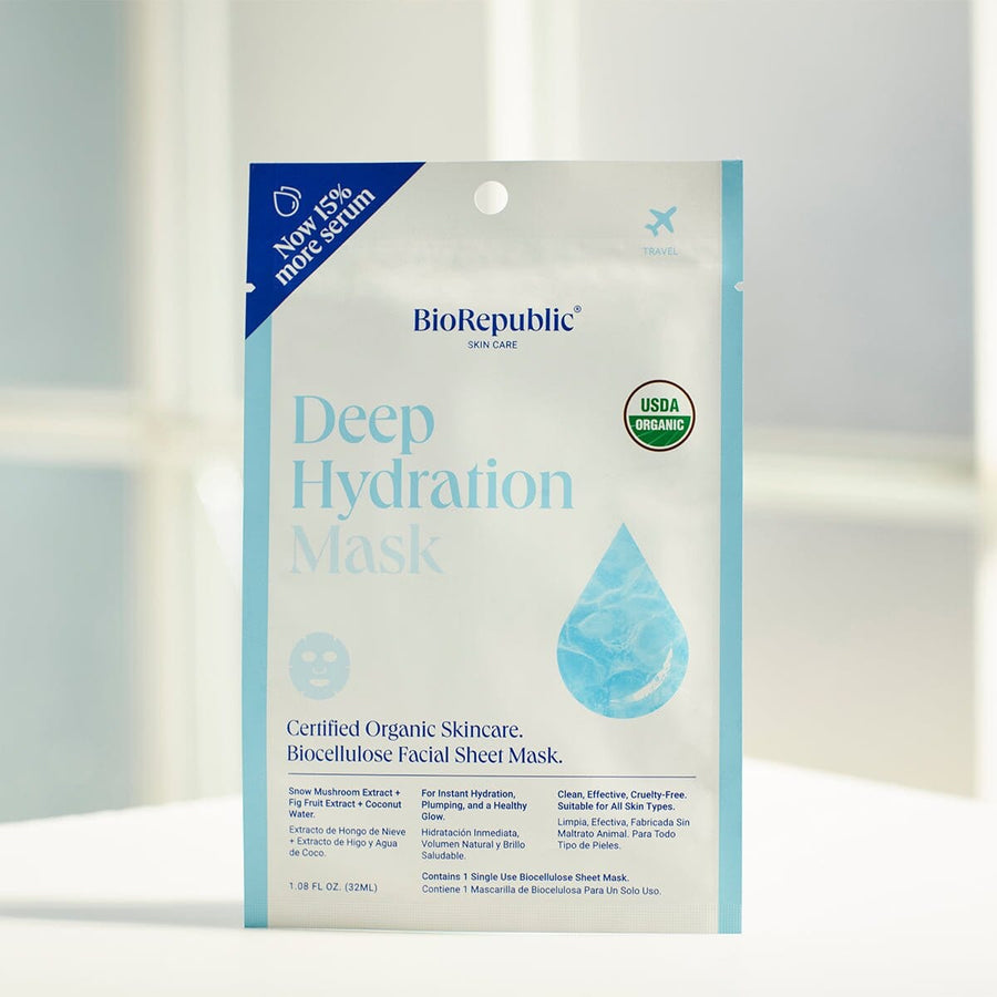Deep Hydration Organic Facial Sheet Mask Sheet Mask BioRepublic 