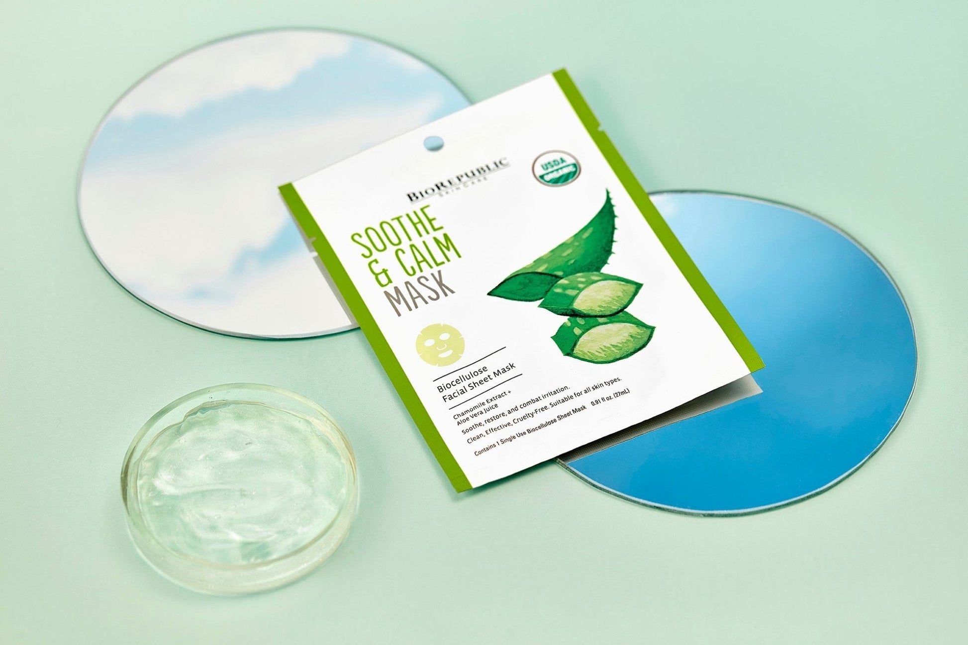 Organic Sheet Masks Kit - 4 Sheet Mask Set Skin Care Masks & Peels BioRepublic 