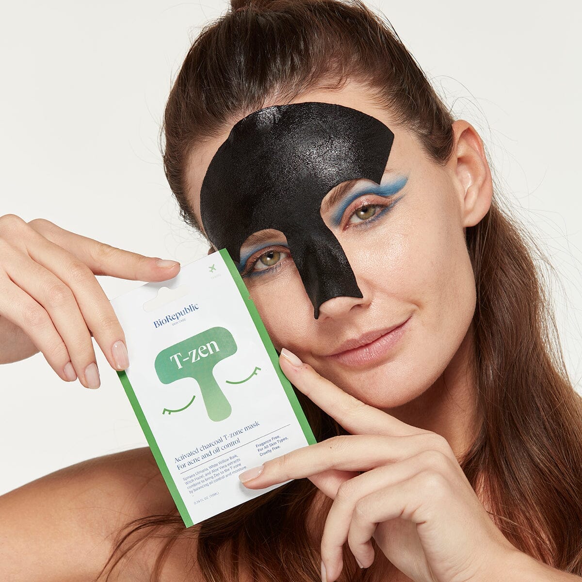T-Zen Activated Charcoal T-Zone Mask Sheet Mask BioRepublic SkinCare | Face Mask Sheets | Vegan Skincare 